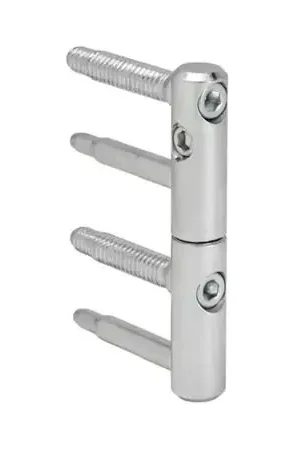 Nuova Collezione Cerniera registrabile 11R SFS Intec per porta in legno, diametro 14 mm, altezza 80 mm, Acciaio finitura Zincato GSS