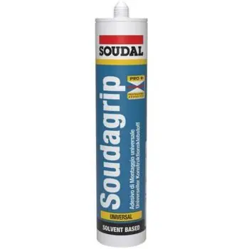 Adesivo Soudagrip Soudal, per elementi decorativi effetto ventosa, gomma sintetica, cartuccia 310 mm, finitura Beige Saldi