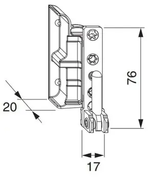 Supporto cerniera ad incasso DT130 MULTI MATIC MAICO, aria 4 battuta 18 destro, finitura Argento Nuovo Arrivo