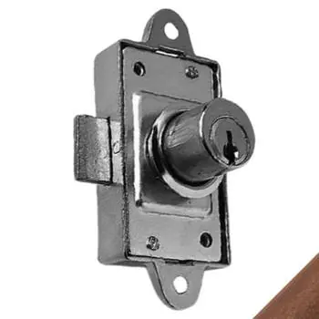 Ultime Pezzi Serratura da applicare 2A85 Meroni per aste rotanti, cilindro Nichelato dimensioni 17x20 mm, finitura Bronzato