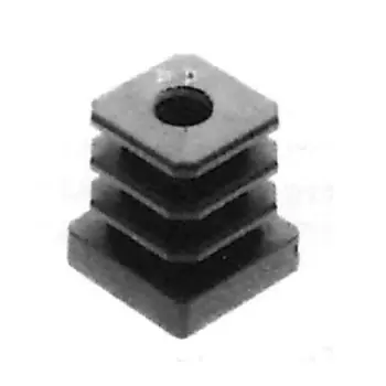 Appoggio quadrato in plastica Maco per tubo mobili, alettato e filettato M10, dimensioni 25x25mm, finituraNero Professionale