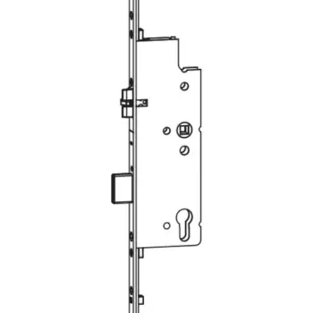Serratura Multipunto Combiblock 230003 Maico, per portafinestra, foro yale entrata 50 mm, dimensione 16x2400, con 4 funghi, finitura Argento Prezzo Ridotto