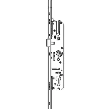Consegna Rapida Serratura Multipunto 203837 Maico per portafinestra, foro yale entrata 45 mm, altezza 1347 mm, con 2 funghi, finitura Argento