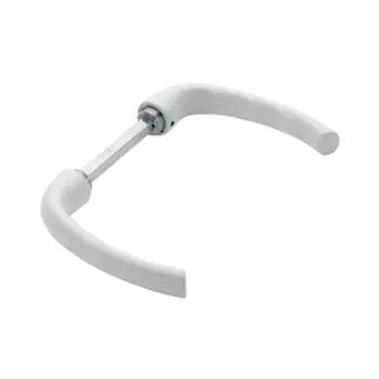Maniglia Tokyo Hoppe per porta interna, senza rosetta e bocchetta, quadro 8 mm, spessore porta 68-72 mm, Alluminio finitura Bianco F9010 Lusso