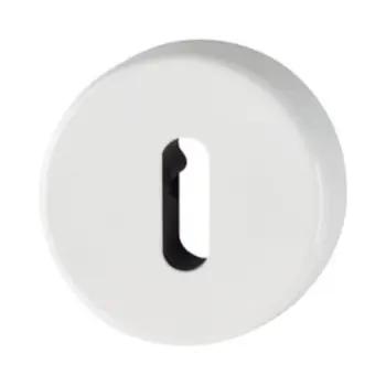 Bocchetta tonda 42KS Hoppe per porta, foro Patent, diametro 52x9 mm, Alluminio finitura Bianco F9010 Popolare